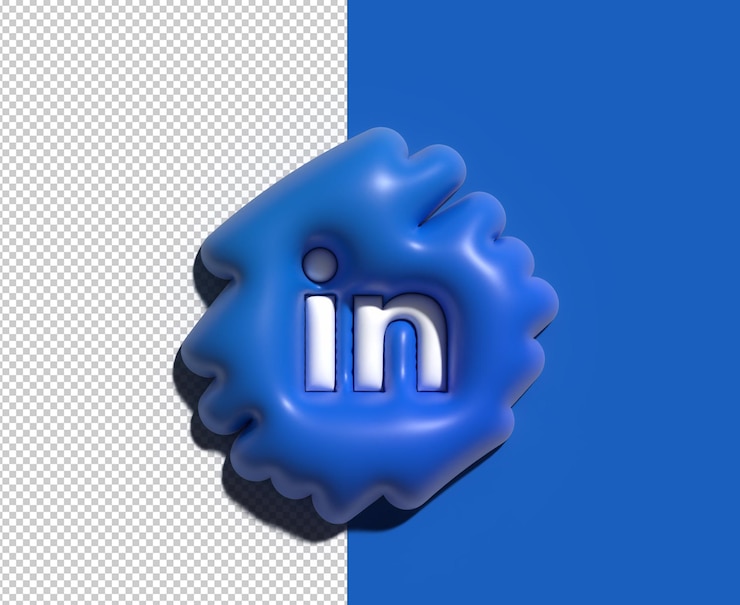 PSD linkedin logo redes sociales archivo psd 3d transparente