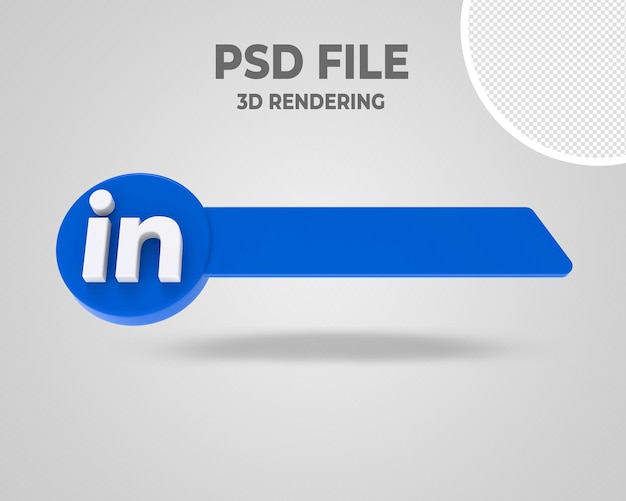 Linkedin Lower Third Banner Estilo 3D