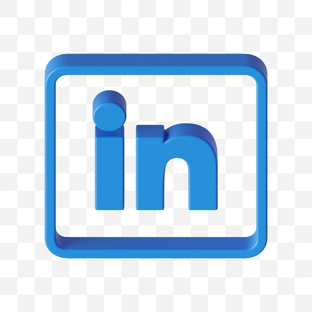 Linkedin-sochmedien-ikonen in 3d