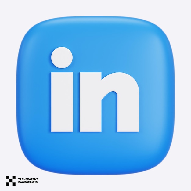 Linkedin Social Media-Symbol 3D