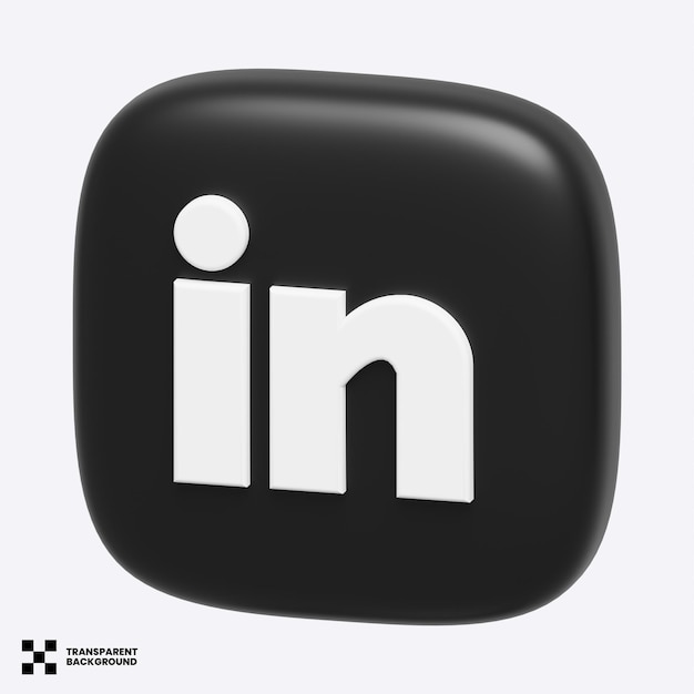 Linkedin Social Media-Symbol 3D