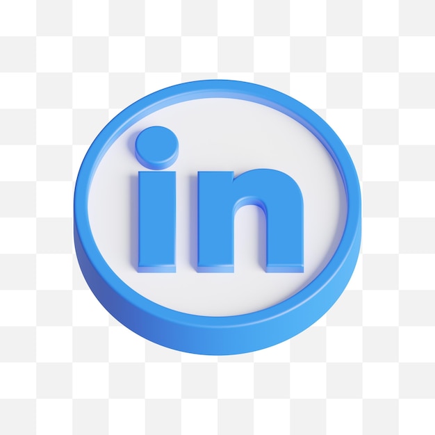 Linkedin social media-symbol 3d