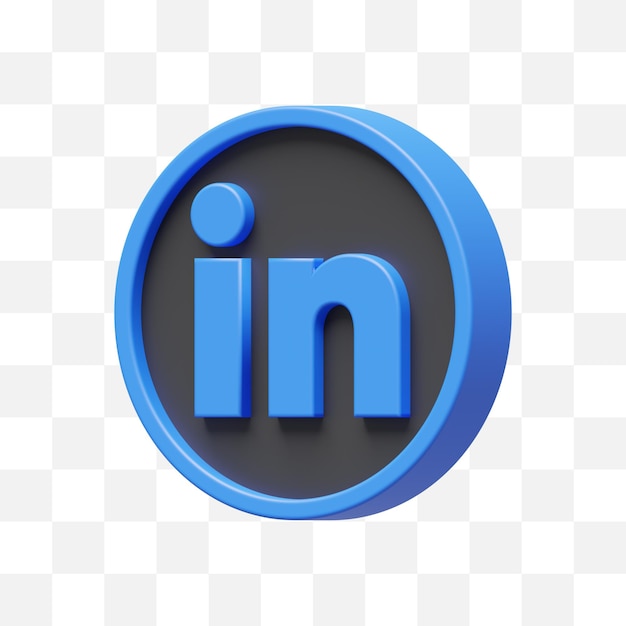 Linkedin social media-symbol 3d