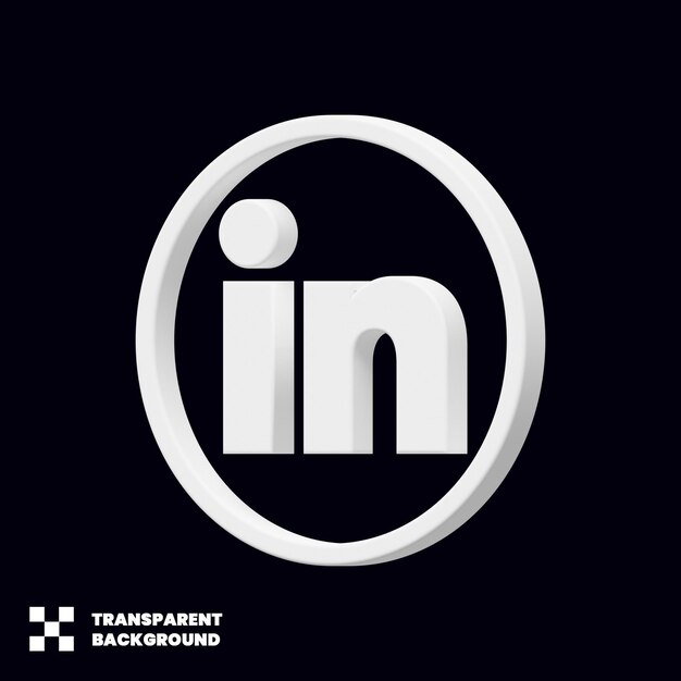 Linkedin social media-symbol 3d