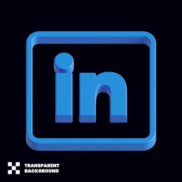 Linkedin Social Media-Symbol 3D