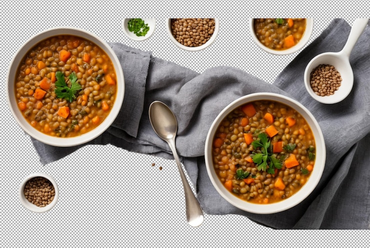 PSD linsensuppe, herzhafte, schmackhafte und nahrhafte