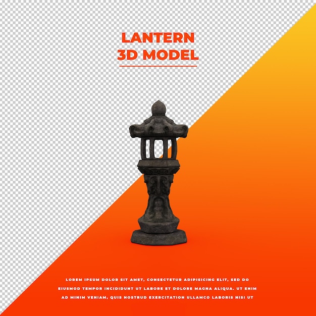 Linterna 3d modelo aislado