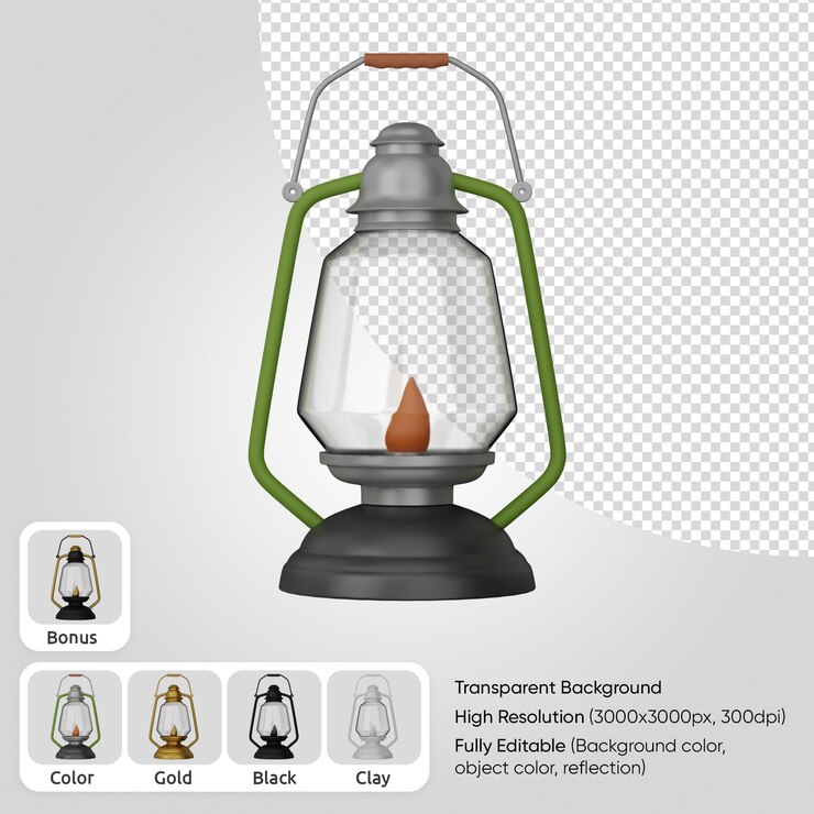 PSD linterna 3d