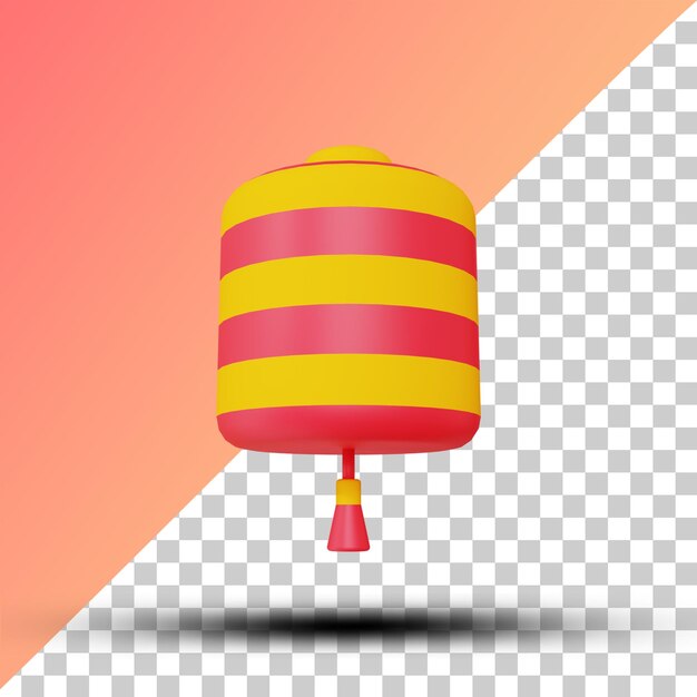 Linterna asiática Ilustración 3D