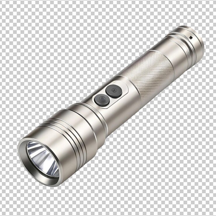 PSD una linterna moderna de metal elegante con un acabado brillante