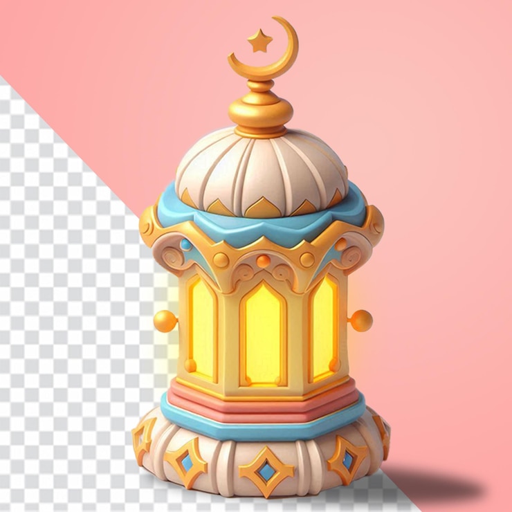 PSD linterna de ramadán en 3d