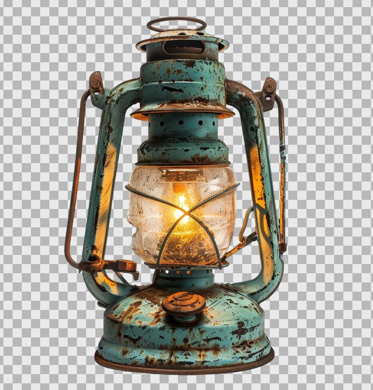 PSD linterna renderizada en 3d en un fondo transparente aislado