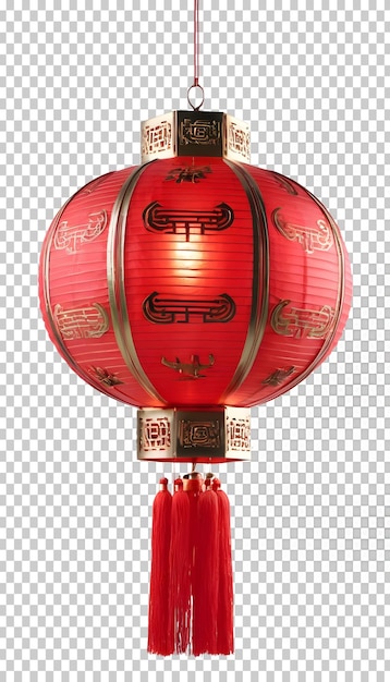 PSD linterna roja china con ornamento en fondo de prosa año nuevo tradicional asiático