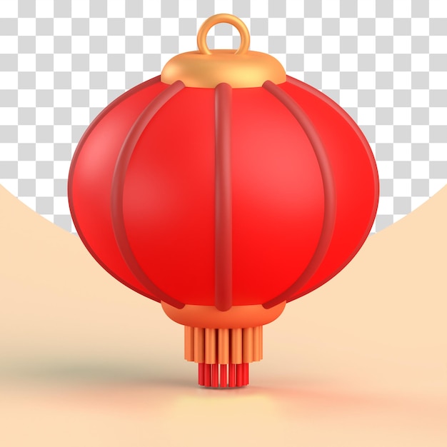 Linterna roja para el ornamento del cny e ilustración 3d de la celebración del año nuevo chino