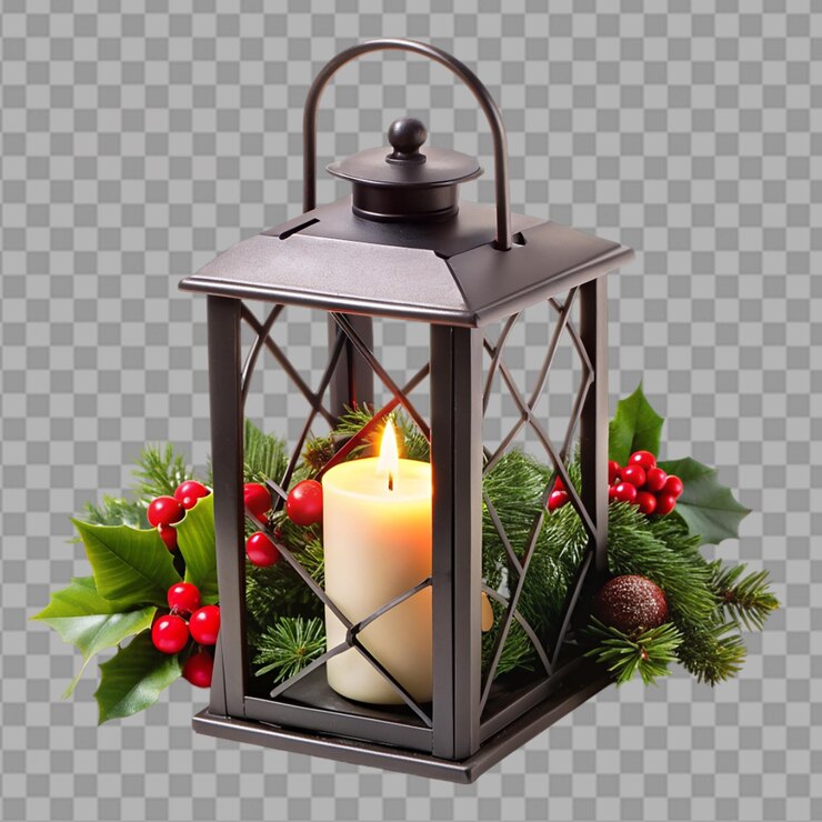 PSD una linterna tradicional de navidad hecha de png