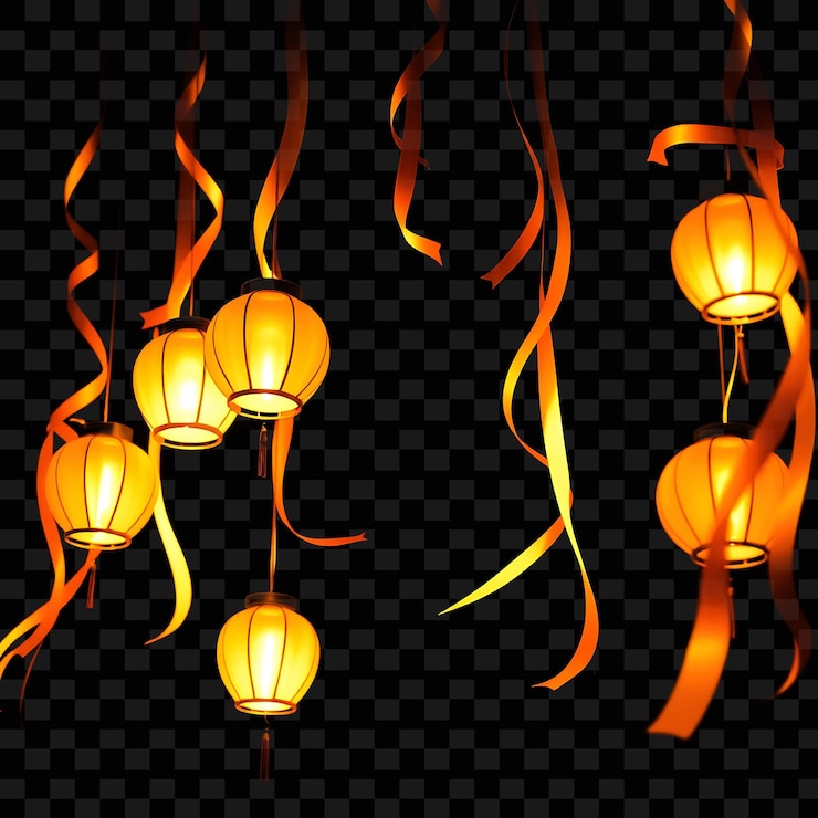 PSD linternas decorativas colgantes de cuerda y cintas giratorias las luces de neón iluminan suavemente la cinta