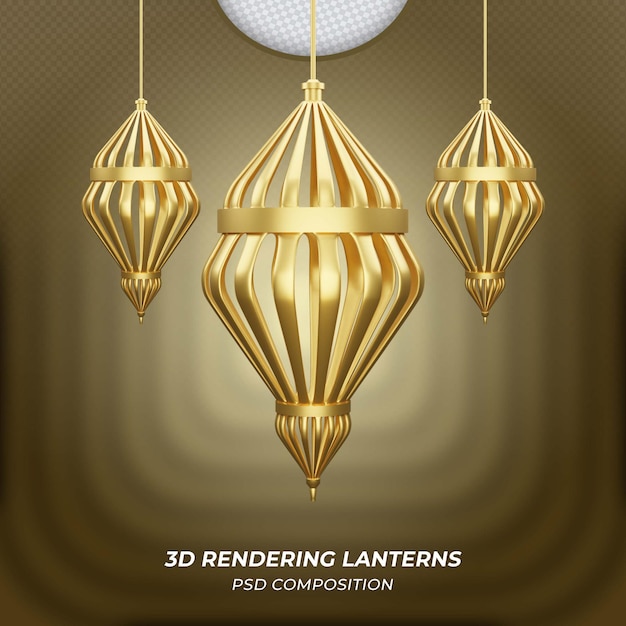 Linternas de renderizado 3d