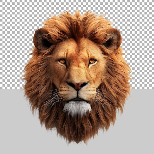 PSD lion sur fond transparent ai généré