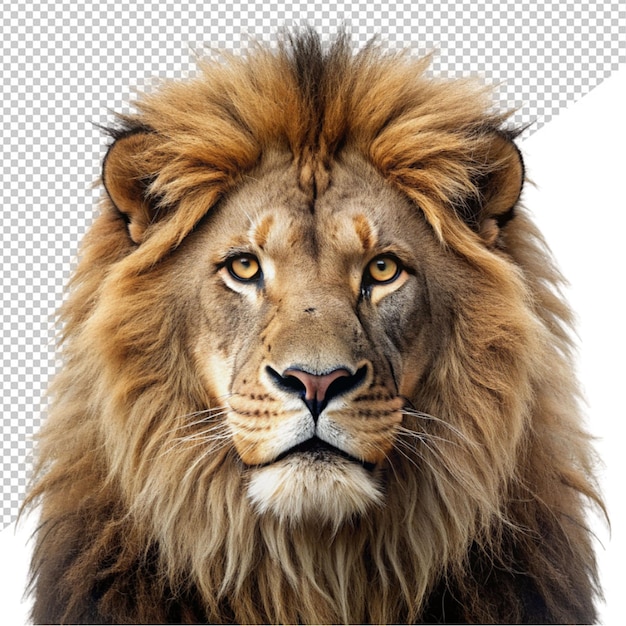 PSD le lion sur un fond transparent