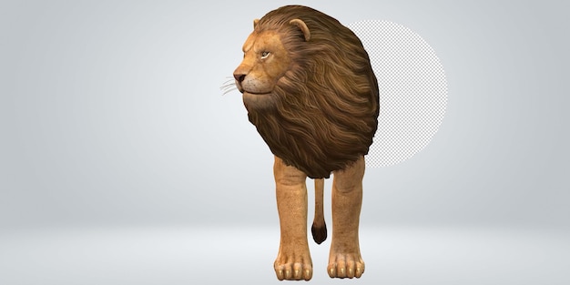 PSD lion isolated on a transparent background