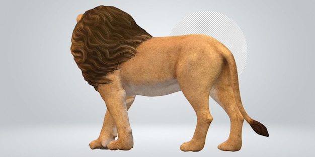 PSD lion isolated on a transparent background