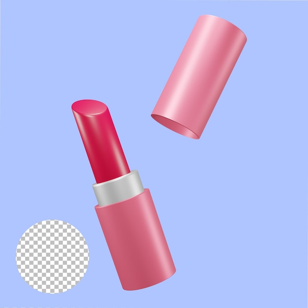 PSD lippenstift rot niedlich 3d-rendering