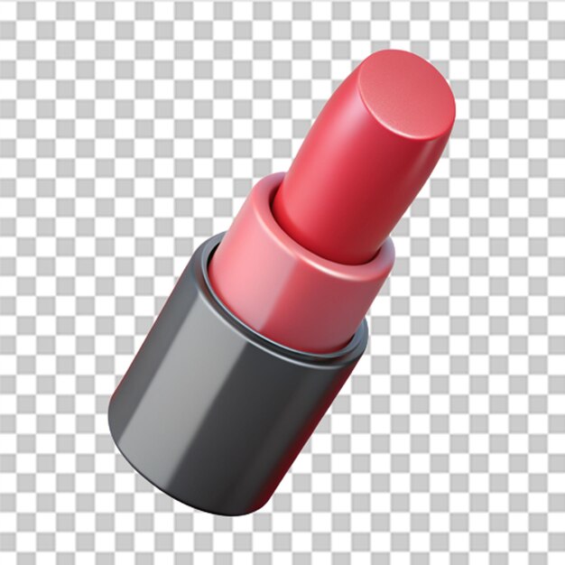 Lipstick 3D aislado sobre fondo blanco Concepto de maquillaje de letrero de cuidado de belleza Vector de moda y moderno en estilo 3D