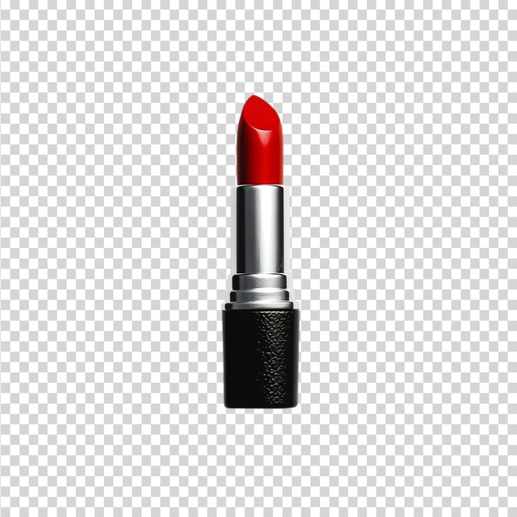 PSD lipstick rojo aislado sobre un fondo transparente