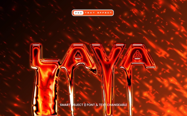 Liquid melting style lava text effect