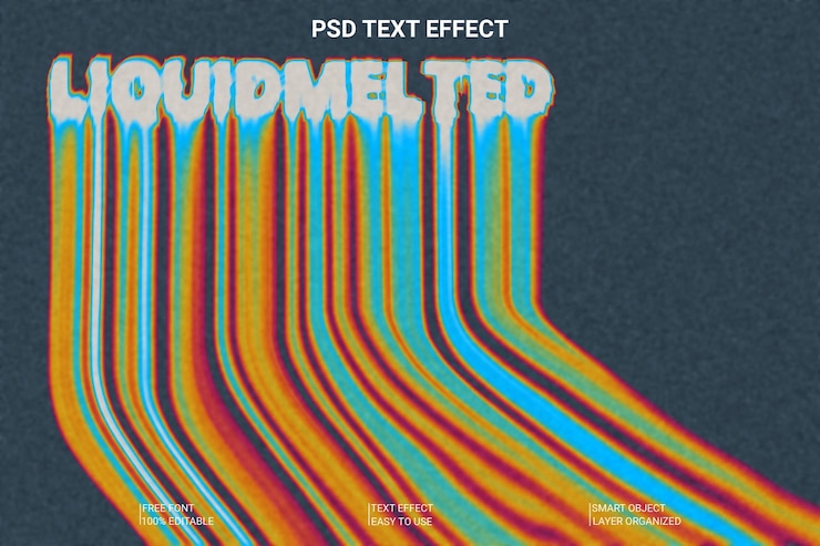 PSD liquid text style effect