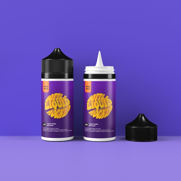 Liquid vape tropferflasche mockup