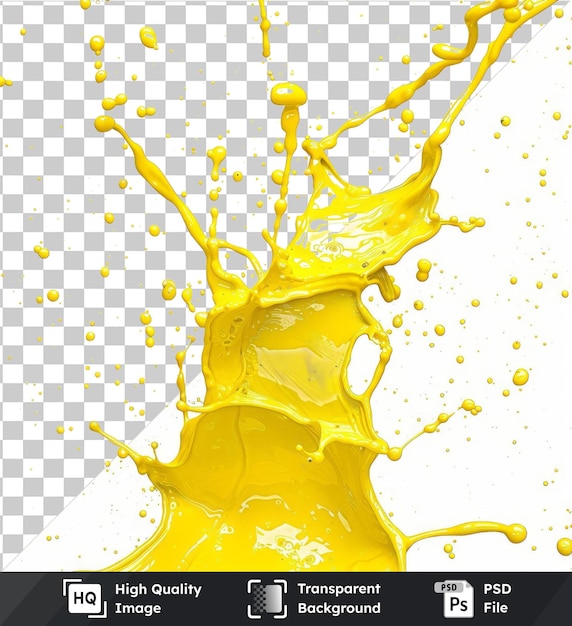 PSD líquido amarelo em forma de vaso