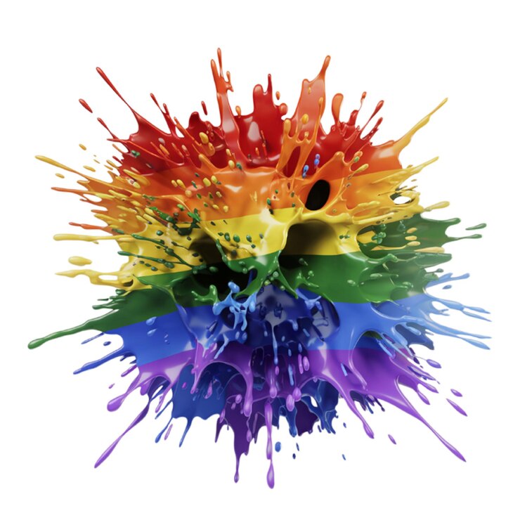 PSD un líquido de color arco iris colorido arcoiris colorido
