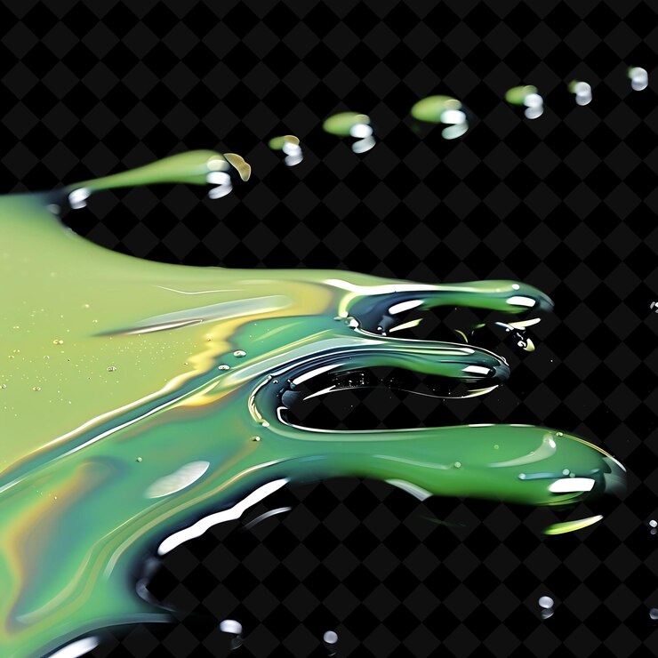 PSD un líquido de color verde y amarillo con el número 3 en él