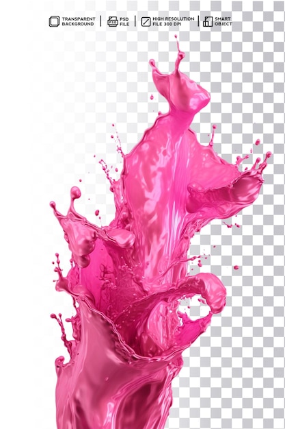 Liquido rosa trasparente per illustrazioni PSD