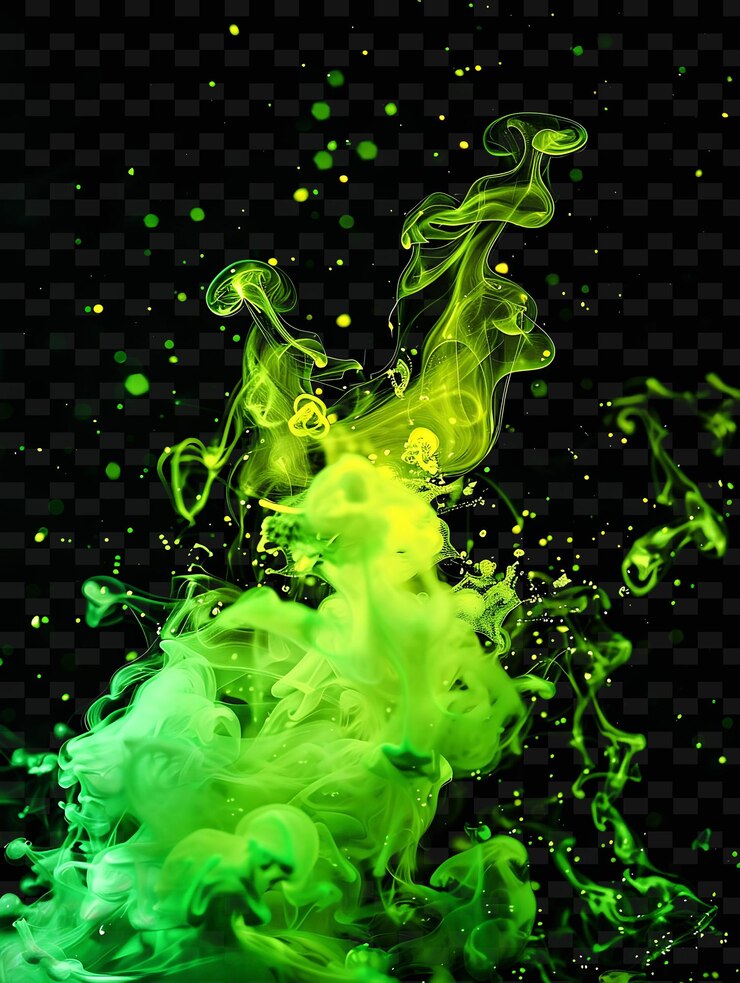 PSD un líquido verde y amarillo con las palabras colores verdes y amarillos