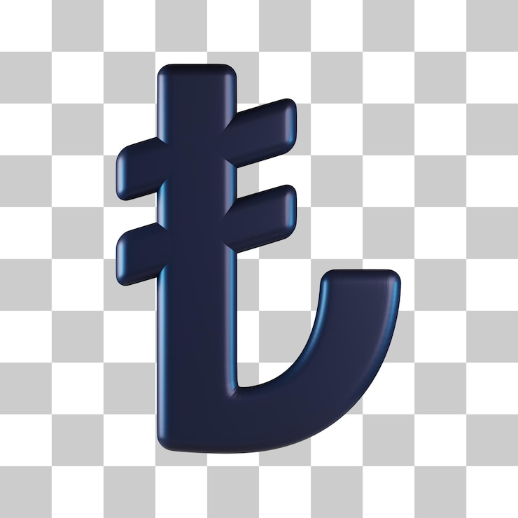 PSD lira 3d icon