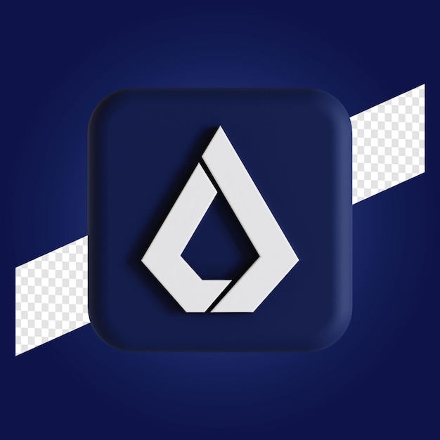 Lisk cryptocurrency símbolo logo 3d ilustración
