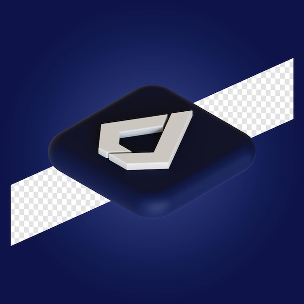 Lisk cryptocurrency símbolo logo 3d ilustración