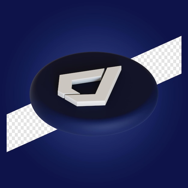 Lisk cryptocurrency símbolo logo 3d ilustración