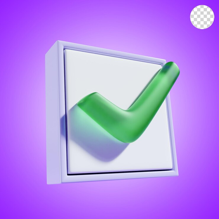 PSD lista de verificación icono 3d