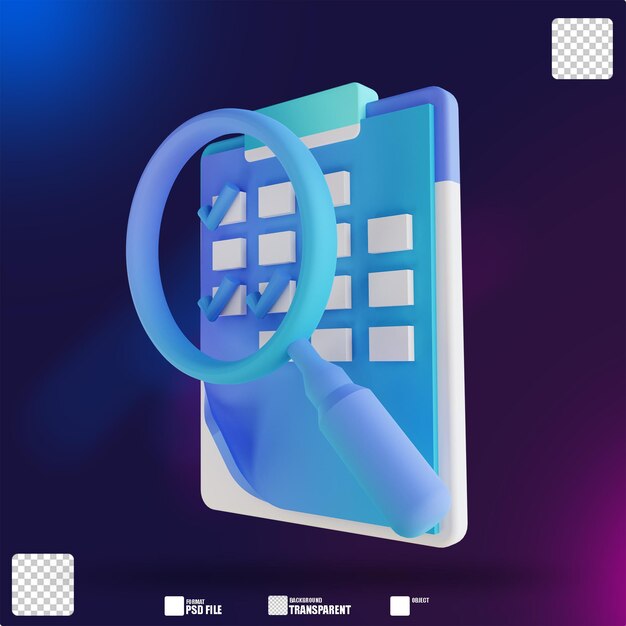Lista de verificación de programación de color suave de ilustración 3D 2