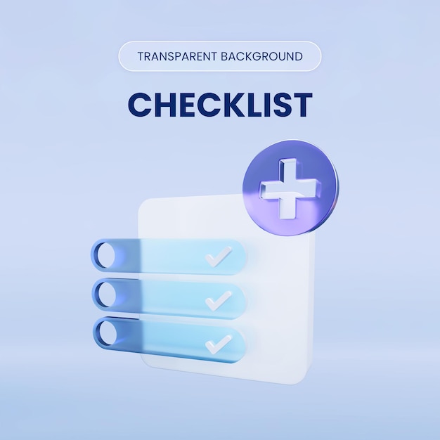 Liste De Contrôle Illustration De Rendu 3d