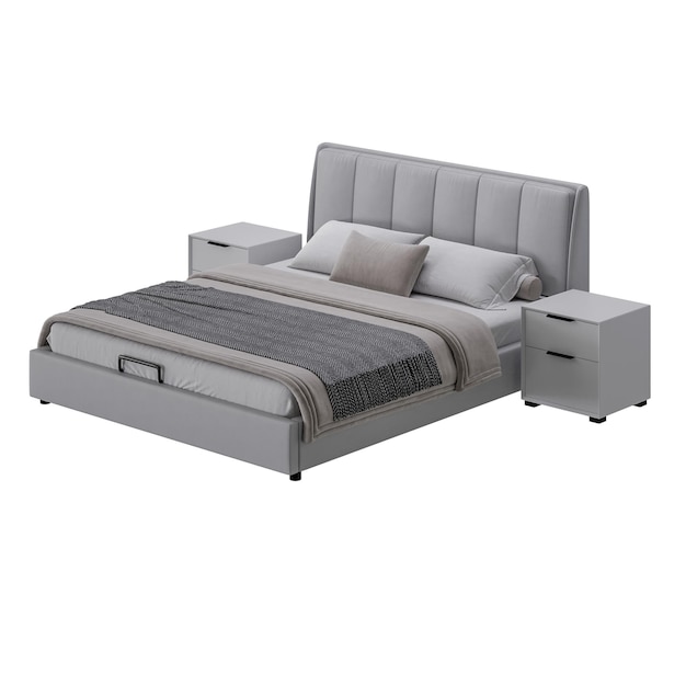 Un lit de design coloré lit sans fond design différent png fond blanc isolé modèle 3D abstrait