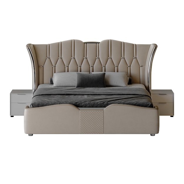 Un lit de design coloré lit sans fond design différent png fond blanc isolé modèle 3D abstrait