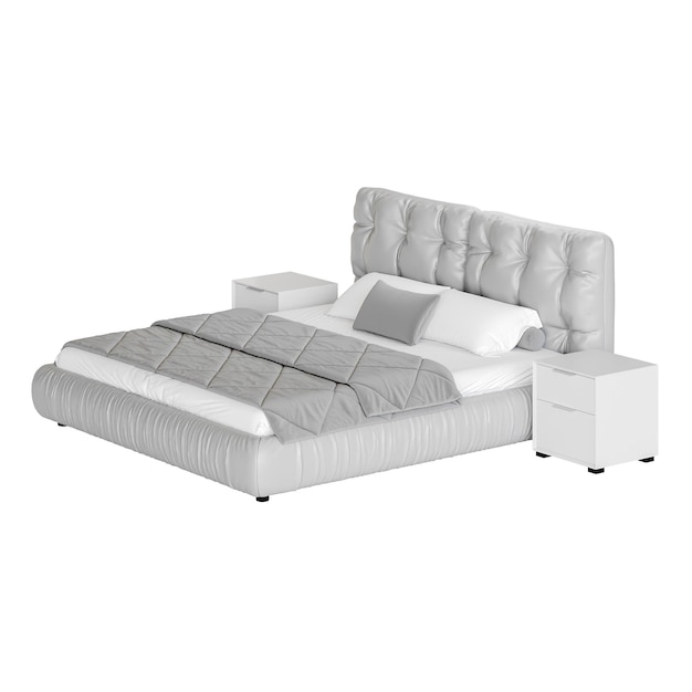 Un lit de design coloré lit sans fond design différent png fond blanc isolé modèle 3D abstrait