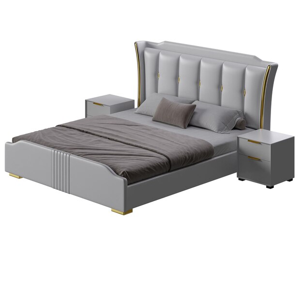 Un lit de design coloré lit sans fond design différent png fond blanc isolé modèle 3D abstrait