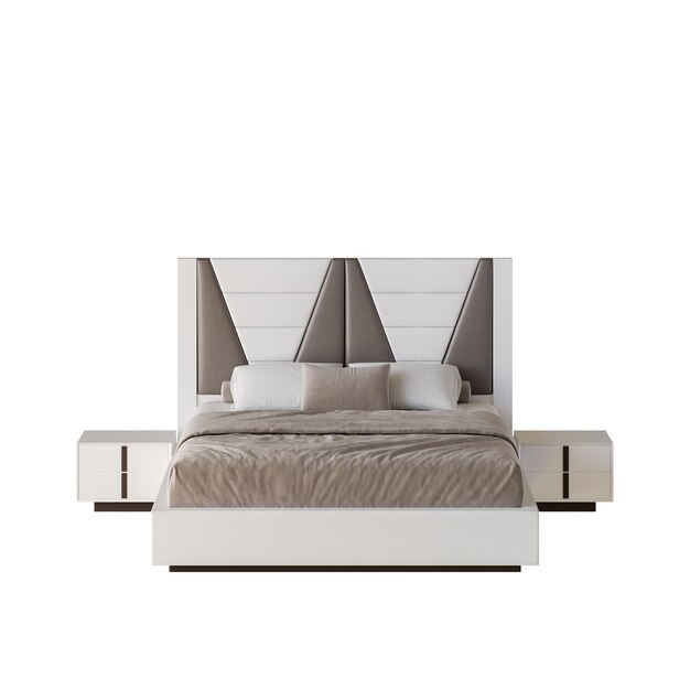 Un lit de design coloré lit sans fond design différent png fond blanc isolé modèle 3D abstrait