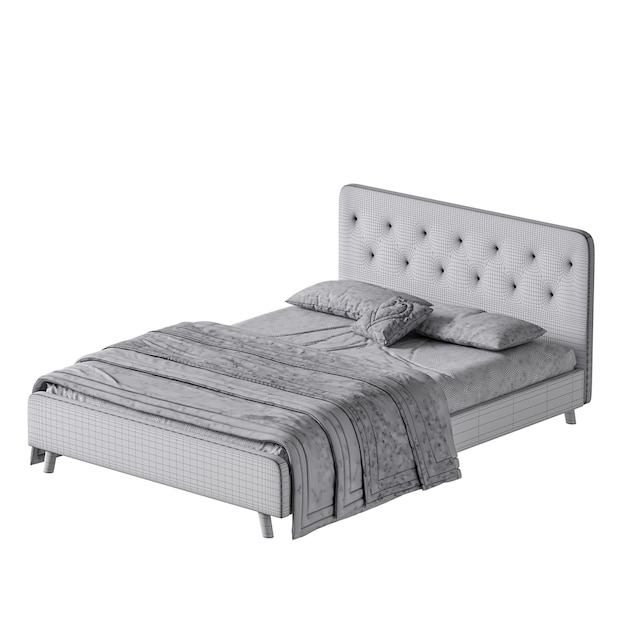 Un lit de design coloré lit sans fond design différent png fond blanc isolé modèle 3D abstrait