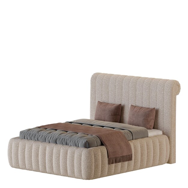 Un lit de design coloré lit sans fond design différent png fond blanc isolé modèle 3D abstrait